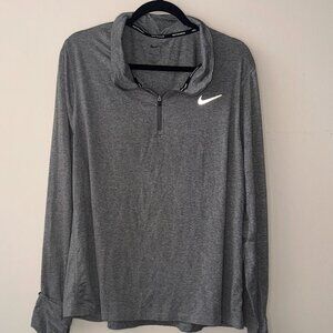 Nike Silver Running Quarter Zip - Plus 1x